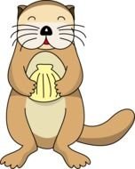 Cartoon Otter Clip Art N10