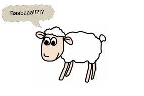 small Cartoon Sheep drawing