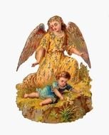 vintage figurine of an angel and a child