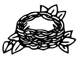 Black And White Nest Clip Art Free drawing