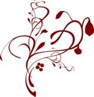 Flower Vine Vector Clip Art N2
