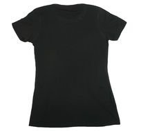 black t-shirt on a white background