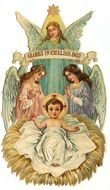 painted three angels and the infant Jesus