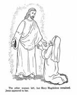 Jesus and Mary Magdalene, Coloring Page