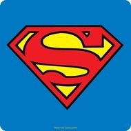Superman logo on the blue background