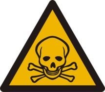 triangular toxic warning sign