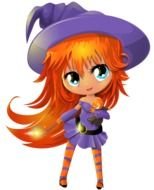 Cute Witch Clip Art drawing