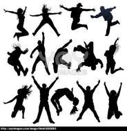 People Jumping Silhouette N7