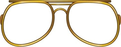 yellow eyeglass frame on a white background