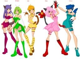 Mew Mews, five cool girls, anime characters