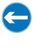 left arrow on sign as illustration