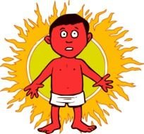 Sun Burn drawing