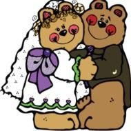 Bears bride and groom