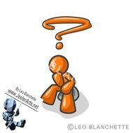 Man Thinking On Rock Clip Art