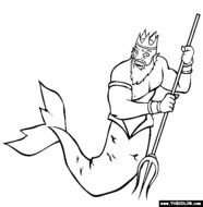 Poseidon Greek God Coloring Pages N2