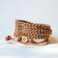 Beaded Leather Wrap Bracelet Tutorial