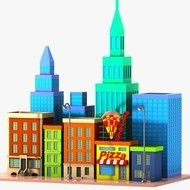 Cartoon City Street