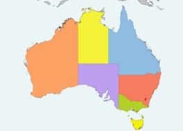 Australia Map Outline drawing