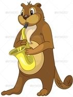 Beaver Cartoon Character N4