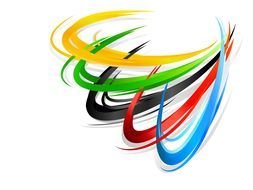 Olympic Rings colors drawing