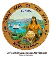 arnold schwarzenegger on the emblem of california