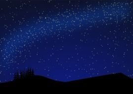 Night Sky Clip Art drawing