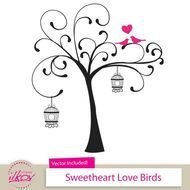 Wedding Love Birds Clip Art N14