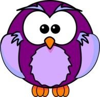 Purple Owl Clip Art N10