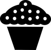 Polka Dot Cupcake Clip Art N4
