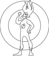 Super Hero as a graphic illustration