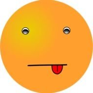 orange Sad Smiley Face drawing