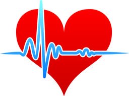 Heart Disease, red and blue Logo
