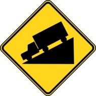 clipart of the Steep Grade Sign