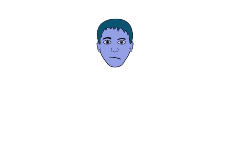 Brown Hair Boy Face Vector Clip Art N3