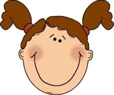 Cartoon Girl Face Clip Art N43