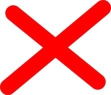 Wrong Cross Clip Art N6