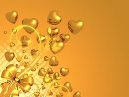 golden Wedding Background, digital art