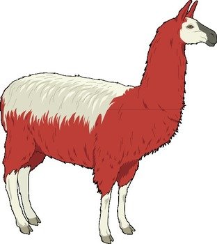Cartoon Llama Clip Art N13