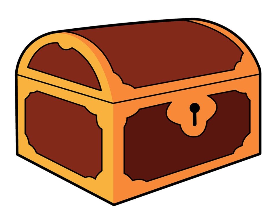 treasure chest on transparent background