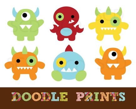 Cute Monster Clip Art N71