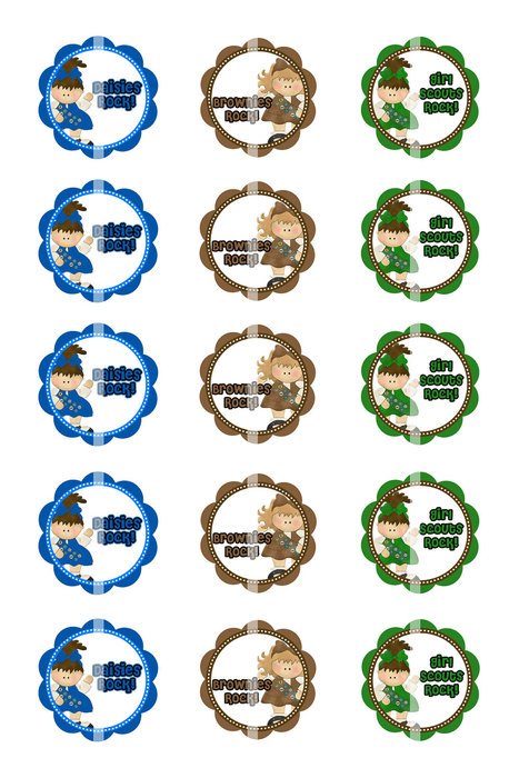 Girl Scout Clip Art Free For Bottle Caps