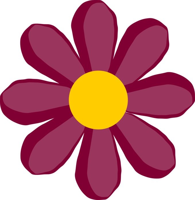 Clipart of purple Flower