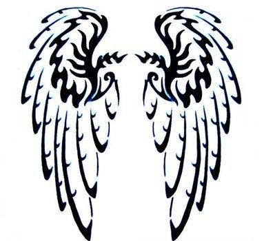 Simple Angel Wings Tattoo N2