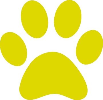 Gold Paw Print Clip Art N4