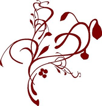 Flower Vine Vector Clip Art N2