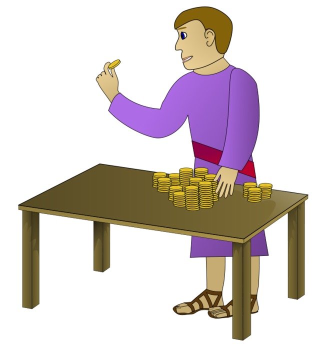 big money in ancient times as a colorful illustration