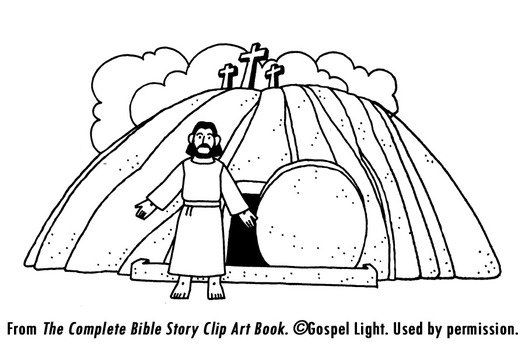 resurrection of jesus colouring