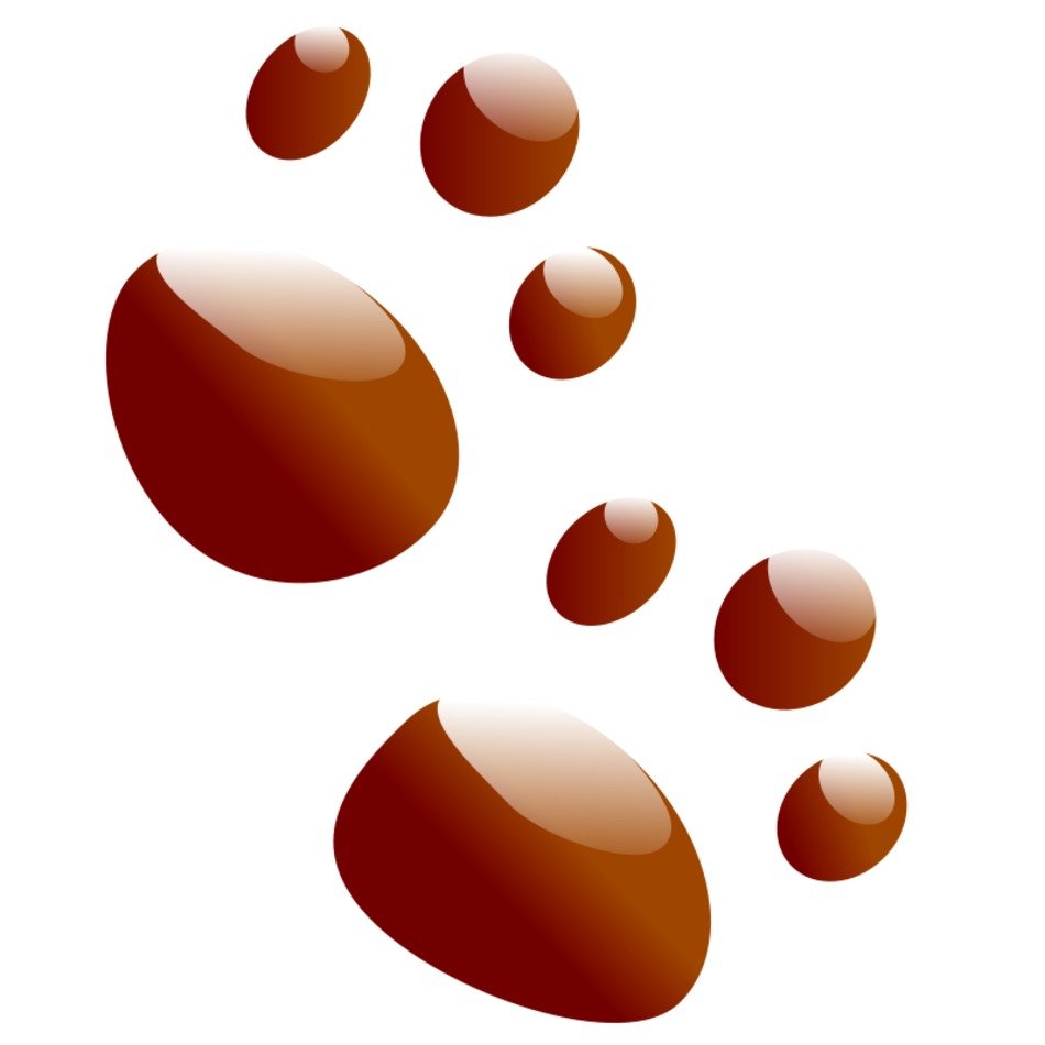 clipart of the brown paw prints