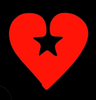 Heart And Star Tattoo Stencils