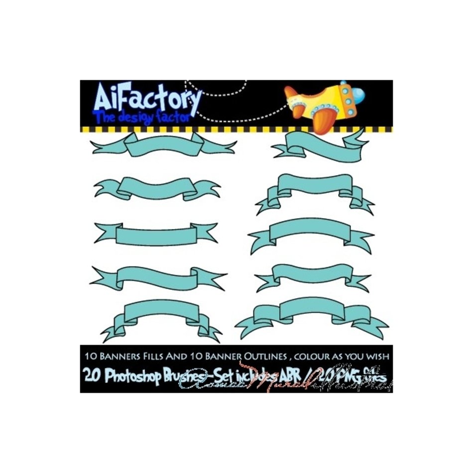 Basic Flowing Banner Graphics Clipart Illustration Create Banners